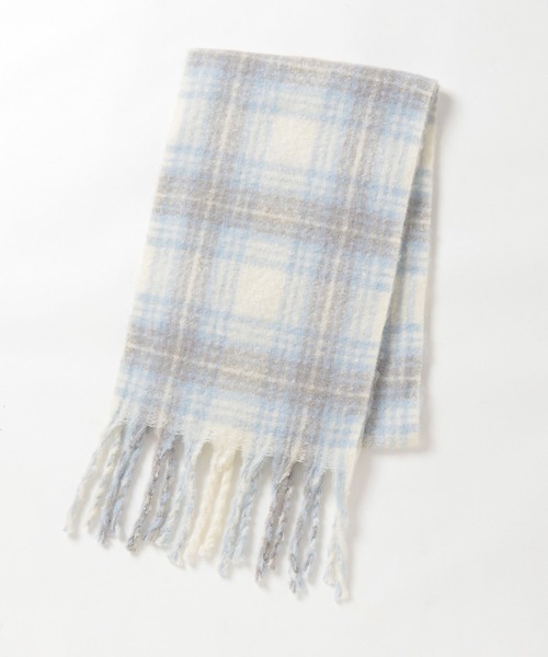 GLOBAL WORK（グローバルワーク）の「静電防止チェックマフラー/595550（マフラー・キッズ・ベージュ/オフホワイト/サックスブルー・ONE SIZE）」の6枚目の写真