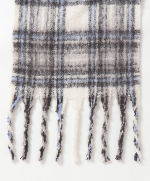 GLOBAL WORK（グローバルワーク）の「静電防止チェックマフラー/595550（マフラー・キッズ・ベージュ/オフホワイト/サックスブルー・ONE SIZE）」の10枚目の写真