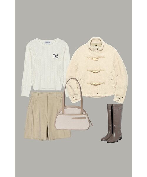 NICK&NICOLE(ニックアンドニコール)の「CORDUROY TWO TUCK BERMUDA PANTS_LIGHT BEIGE(その他パンツ・レディース・その他・LARGE/MEDIUM/SMALL)」の6枚目の写真