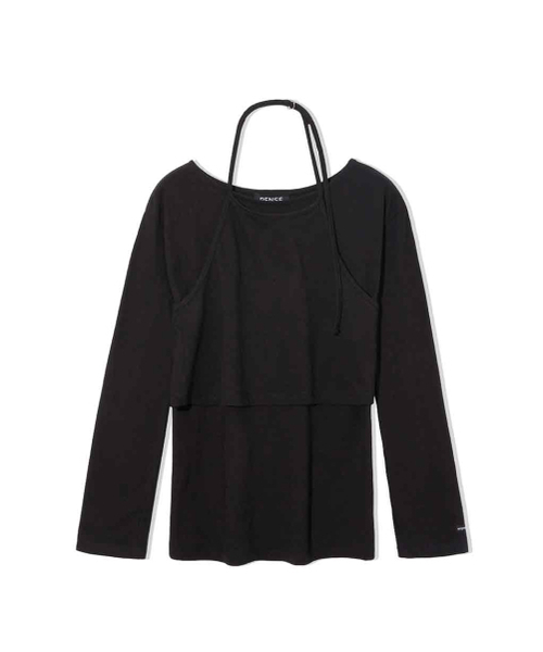 RENSE(レンセ)の「Halter Sleeveless Set T-shirt Black(Tシャツ/カットソー・レディース・その他・FREE)」の4枚目の写真