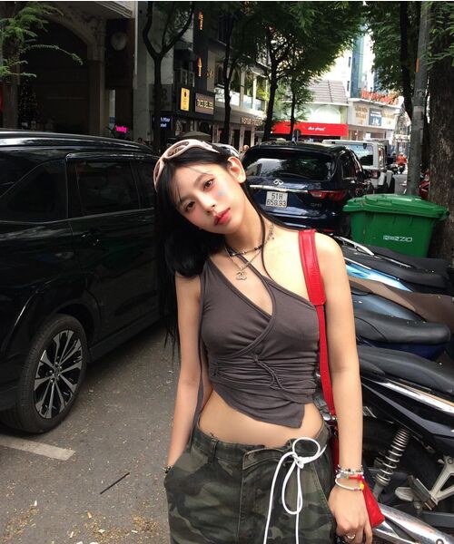 FLAREUP（フレアアップ）の「[SET] Handmade Twisted Layered Top (FL-118_Charcoal)（Tシャツ/カットソー・レディース・チャコール・FREE）」の19枚目の写真