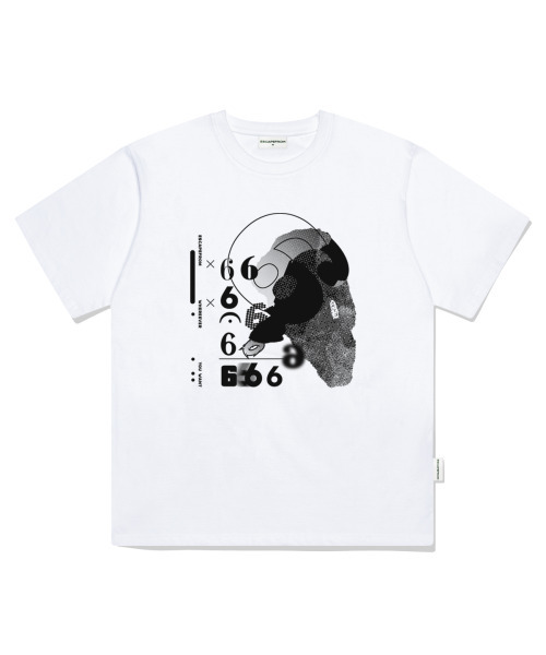 ESCAPEFROM(エスケープフロム)の「6ストーンプリントオーバーサイズ半袖Tシャツホワイト(Tシャツ/カットソー・レディース・その他・SMALL/MEDIUM/LARGE)」の2枚目の写真