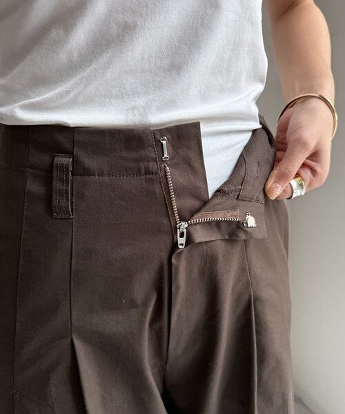 DouDou(ドゥドゥ)の「ツイルワイドカーブパンツ(その他パンツ・レディース・ベージュ/ブラウン・36/38)」の18枚目の写真