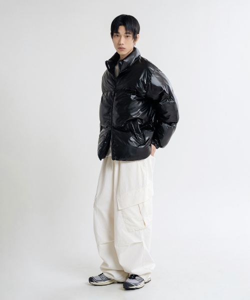 LEMAIN SECOND（リメインセカンド）の「エッセンシャル2WAYオーバーサイズプファーショートダウンジャケット[ユニークブラック]（ダウンジャケット/コート・レディース・その他・SMALL/MEDIUM/LARGE）」の2枚目の写真