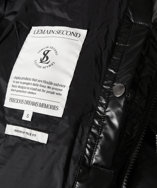 LEMAIN SECOND（リメインセカンド）の「エッセンシャル2WAYオーバーサイズプファーショートダウンジャケット[ユニークブラック]（ダウンジャケット/コート・レディース・その他・SMALL/MEDIUM/LARGE）」の12枚目の写真