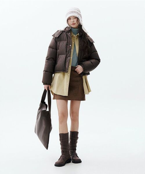 MUSINSA STANDARD WOMAN（ムシンサスタンダードウーマン）の「メルティングスクエアショルダーバッグ [ダークブラウン]（ショルダーバッグ・レディース・その他・FREE）」の9枚目の写真