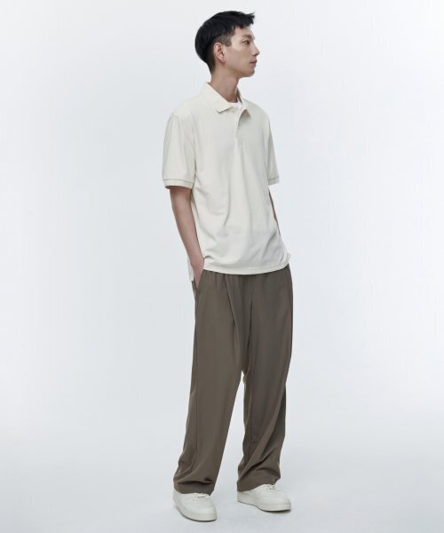 MUSINSA STANDARD（ムシンサスタンダード）の「クーリングディープタックワイドバンディングパンツ[ダスティベージュ]（スラックス・メンズ・その他・40/38/42/36/34/32/30/26/28）」の8枚目の写真