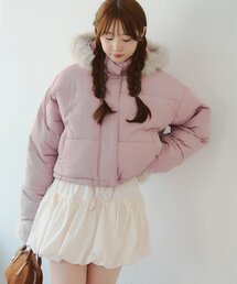 continuer de NICE CLAUP | フェイクファー付ZIPエコダウン(ブルゾン)