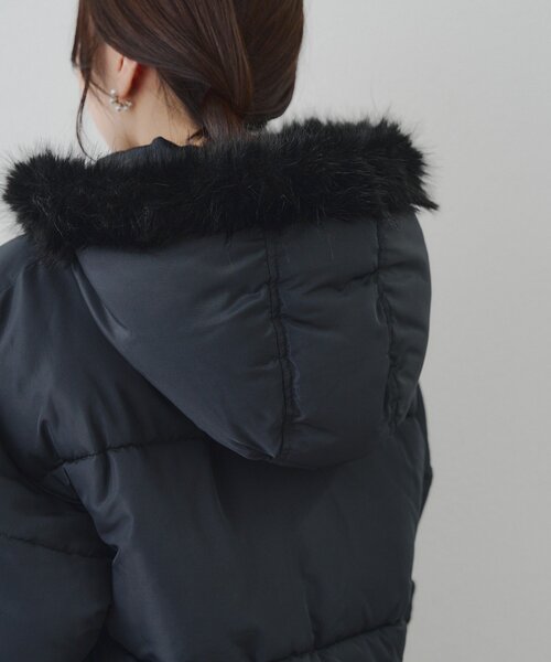 continuer de NICE CLAUP(コンティニューデナイスクラップ)の「フェイクファー付ZIPエコダウン(ブルゾン・レディース・ブラック/アイボリー/ピンク/ブラウン・FREE)」の21枚目の写真