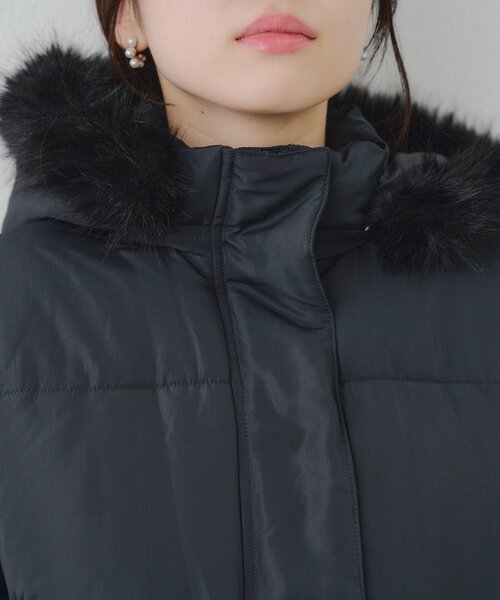 continuer de NICE CLAUP(コンティニューデナイスクラップ)の「フェイクファー付ZIPエコダウン(ブルゾン・レディース・ブラック/アイボリー/ピンク/ブラウン・FREE)」の22枚目の写真