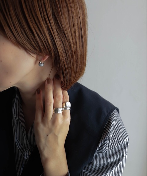 rapiecage（ラピエサージュ）の「SV925ワイドレイヤードリングGC（リング・レディース・シルバー・13号/15号）」の3枚目の写真