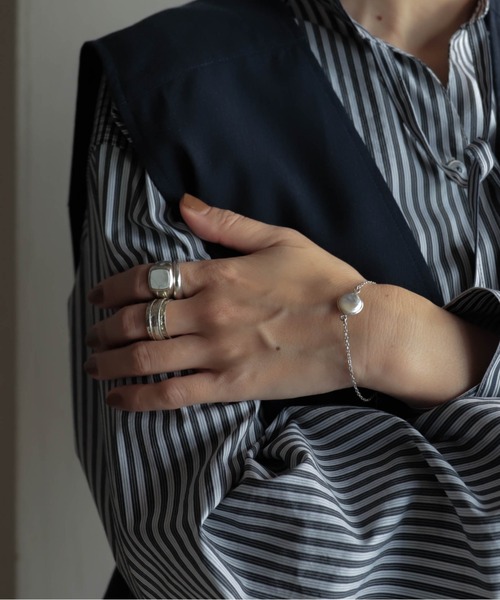 rapiecage（ラピエサージュ）の「SV925ワイドレイヤードリングGC（リング・レディース・シルバー・13号/15号）」の4枚目の写真