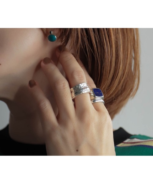 rapiecage（ラピエサージュ）の「SV925ワイドレイヤードリングGC（リング・レディース・シルバー・13号/15号）」の7枚目の写真