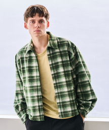 ジャケット/アウター（グリーン・カーキ/緑色系・チェック柄