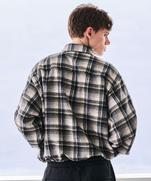 WISM（ウィズム）の「NAMELESSNESS / ネームレスネス 別注 CHECK BLOUSON（ブルゾン・メンズ・グリーン/ブラック・3/2）」の6枚目の写真