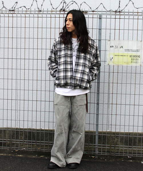 WISM（ウィズム）の「NAMELESSNESS / ネームレスネス 別注 CHECK BLOUSON（ブルゾン・メンズ・グリーン/ブラック・3/2）」の21枚目の写真