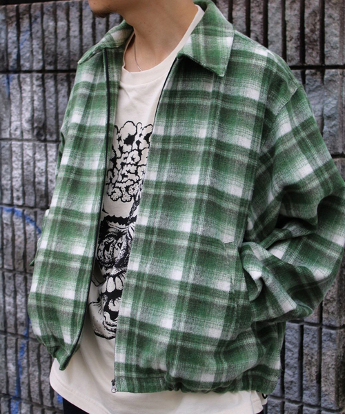 WISM（ウィズム）の「NAMELESSNESS / ネームレスネス 別注 CHECK BLOUSON（ブルゾン・メンズ・グリーン/ブラック・3/2）」の22枚目の写真