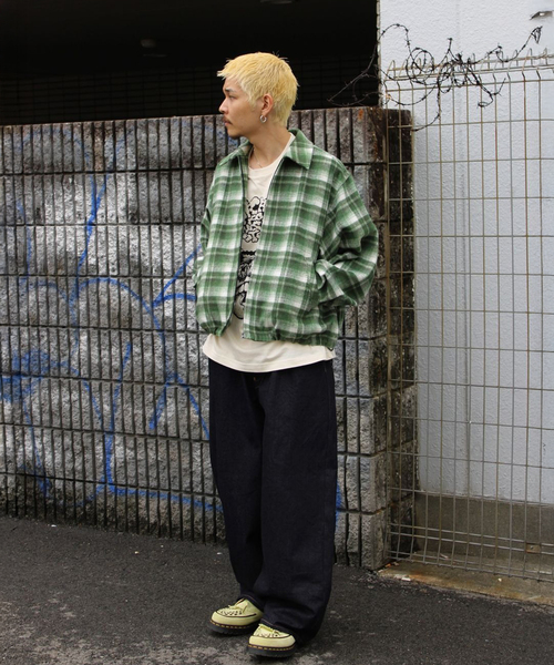 WISM（ウィズム）の「NAMELESSNESS / ネームレスネス 別注 CHECK BLOUSON（ブルゾン・メンズ・グリーン/ブラック・3/2）」の14枚目の写真