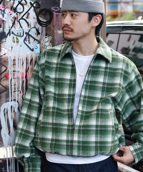 WISM（ウィズム）の「NAMELESSNESS / ネームレスネス 別注 CHECK BLOUSON（ブルゾン・メンズ・グリーン/ブラック・3/2）」の15枚目の写真