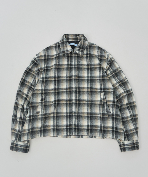 WISM（ウィズム）の「NAMELESSNESS / ネームレスネス 別注 CHECK BLOUSON（ブルゾン・メンズ・グリーン/ブラック・3/2）」の10枚目の写真