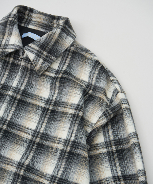 WISM（ウィズム）の「NAMELESSNESS / ネームレスネス 別注 CHECK BLOUSON（ブルゾン・メンズ・グリーン/ブラック・3/2）」の11枚目の写真