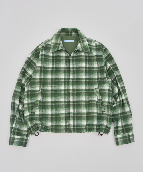 WISM（ウィズム）の「NAMELESSNESS / ネームレスネス 別注 CHECK BLOUSON（ブルゾン・メンズ・グリーン/ブラック・3/2）」の12枚目の写真