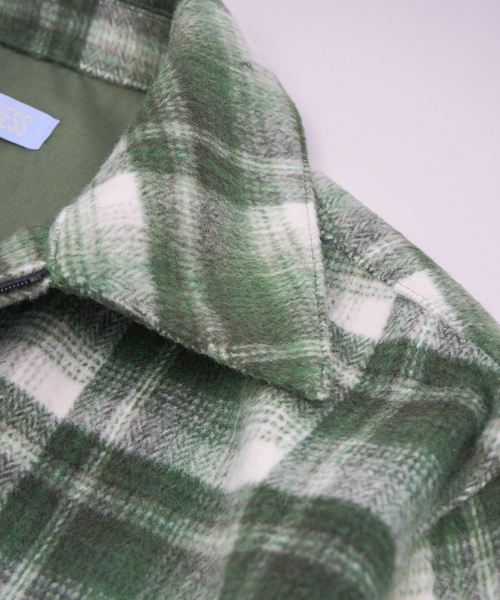 WISM（ウィズム）の「NAMELESSNESS / ネームレスネス 別注 CHECK BLOUSON（ブルゾン・メンズ・グリーン/ブラック・3/2）」の4枚目の写真