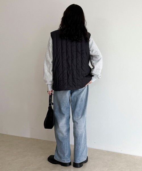 TAION(タイオン)の「【TAION/タイオン】REVERSIBLE CHINA BUTTON INNER DOWN VEST(ベスト・レディース・ベージュ/カーキ/ブラック・38)」の6枚目の写真