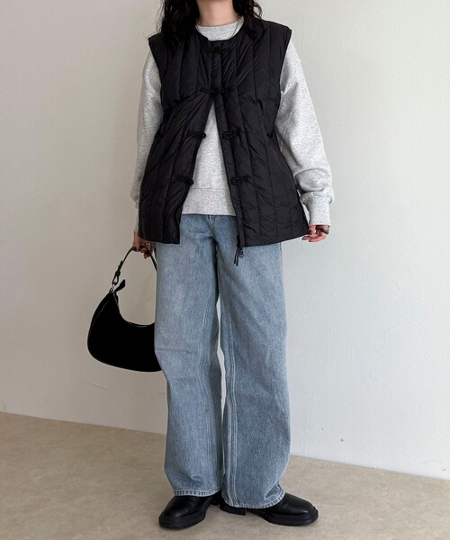 TAION(タイオン)の「【TAION/タイオン】REVERSIBLE CHINA BUTTON INNER DOWN VEST(ベスト・レディース・ベージュ/カーキ/ブラック・38)」の7枚目の写真