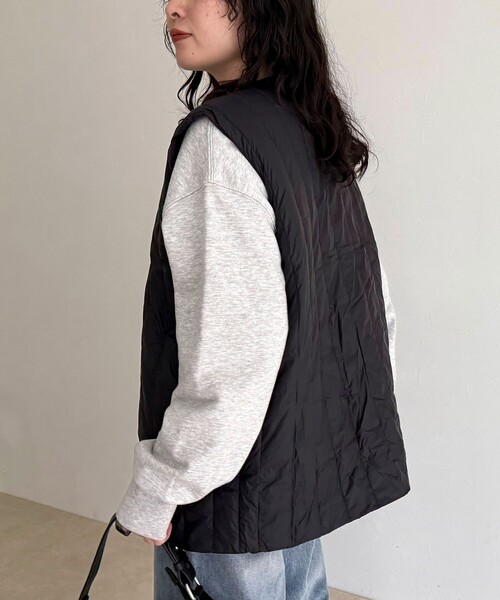 TAION(タイオン)の「【TAION/タイオン】REVERSIBLE CHINA BUTTON INNER DOWN VEST(ベスト・レディース・ベージュ/カーキ/ブラック・38)」の9枚目の写真