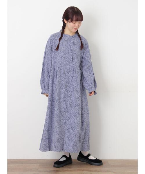 Samansa Mos2（サマンサ モスモス）の「【Cross×Linen】フリルワンピース《S/Mサイズ》（ワンピース・レディース・キナリ/ベージュ/ピンク/チャコールグレー/ブルー・S/M）」の5枚目の写真