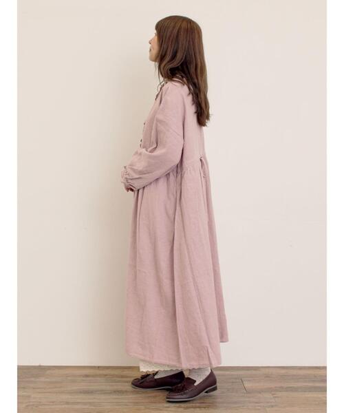 Cross×Linen】フリルワンピース《S/Mサイズ》（ワンピース）｜Samansa