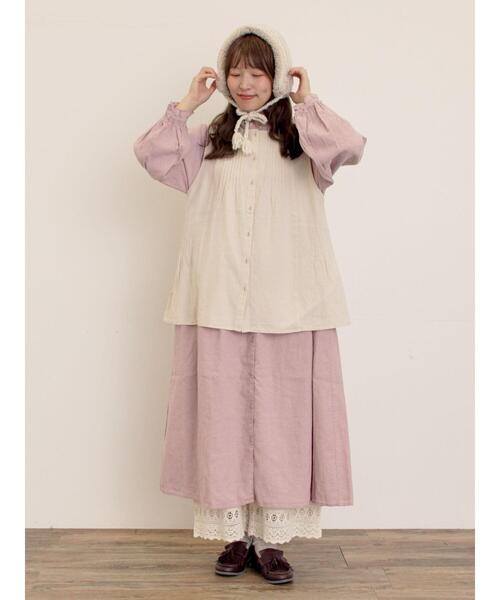 Cross×Linen】フリルワンピース《S/Mサイズ》（ワンピース）｜Samansa