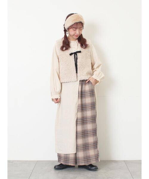 セール】【Cross×Linen】フリルワンピース《S/Mサイズ》（ワンピース