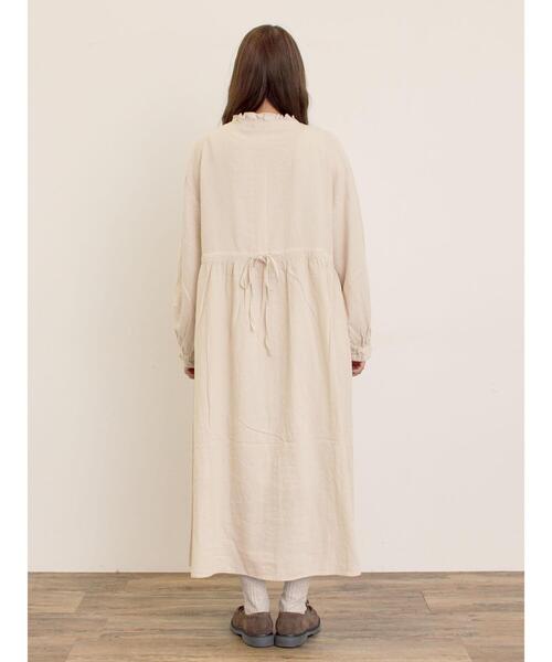 Cross×Linen】フリルワンピース《S/Mサイズ》（ワンピース）｜Samansa