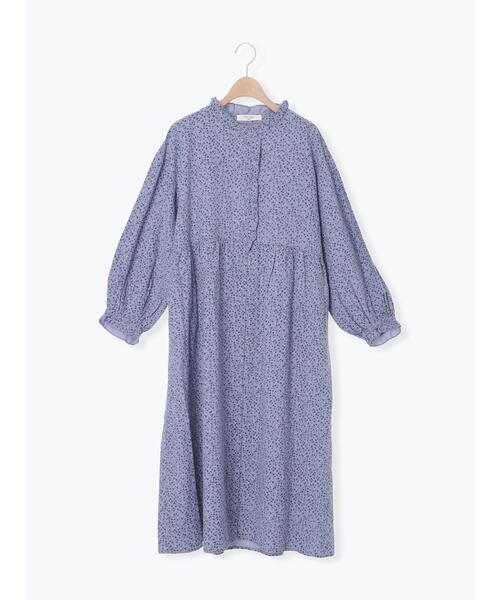 Cross×Linen】フリルワンピース《S/Mサイズ》（ワンピース）｜Samansa