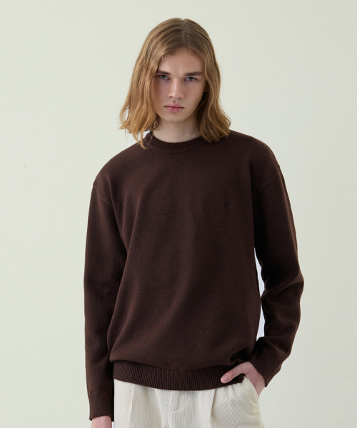 NODU（ノードユー）の「メイプル ベーシック ラウンド ニット [ブラウン]（ニット/セーター・メンズ・その他・LARGE/MEDIUM）」の3枚目の写真