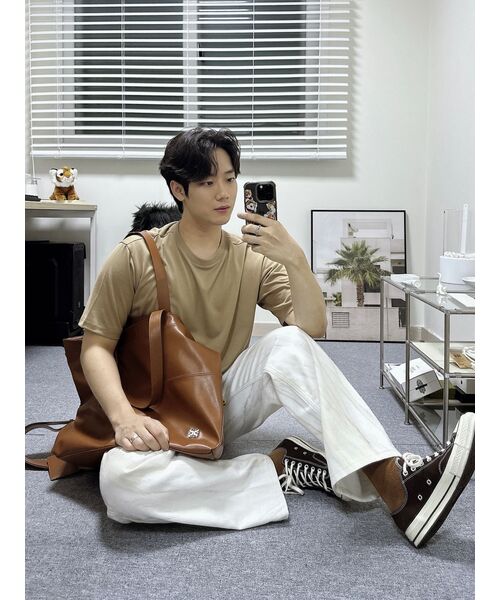 INSILENCE(インサイロンス)の「スーピマコットンプレミアムTシャツ BEIGE(Tシャツ/カットソー・メンズ・その他・LARGE/SMALL/MEDIUM)」の7枚目の写真