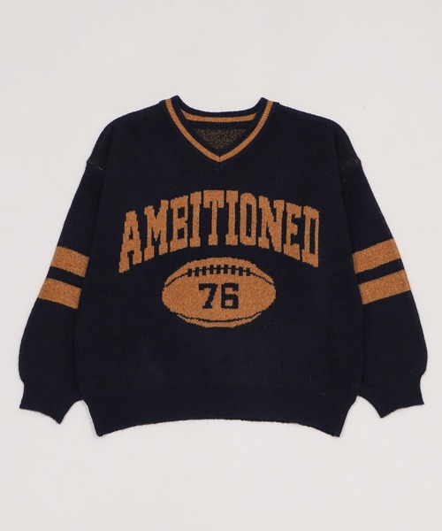 WEGO（ウィゴー）の「WEGO/フラッフィーVネックニットBIGプルオーバー（ニット/セーター・レディース・アッシュグレー/ネイビー/ワイン/ホワイト/ダークネイビー・FREE）」の21枚目の写真