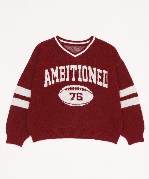 WEGO（ウィゴー）の「WEGO/フラッフィーVネックニットBIGプルオーバー（ニット/セーター・レディース・アッシュグレー/ネイビー/ワイン/ホワイト/ダークネイビー・FREE）」の22枚目の写真