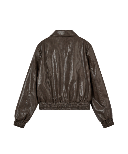 Rest&Recreation(レストアンドレクリエーション)の「FAUX LEATHER BLOUSON - BROWN(ライダースジャケット・レディース・その他・ONE)」の7枚目の写真