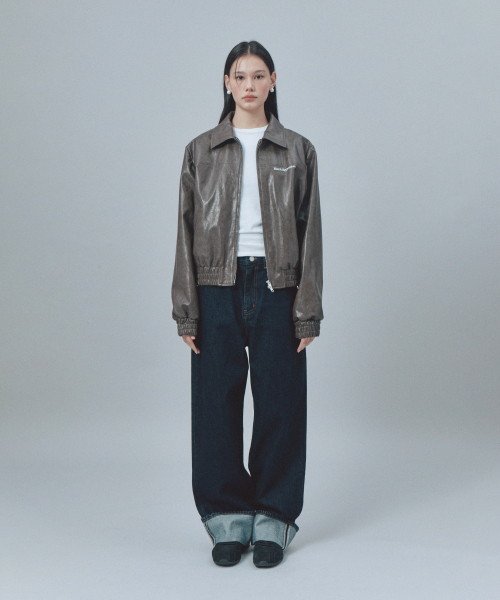 Rest&Recreation(レストアンドレクリエーション)の「FAUX LEATHER BLOUSON - BROWN(ライダースジャケット・レディース・その他・ONE)」の8枚目の写真