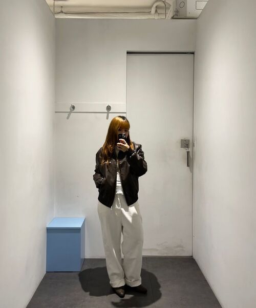 Rest&Recreation(レストアンドレクリエーション)の「FAUX LEATHER BLOUSON - BROWN(ライダースジャケット・レディース・その他・ONE)」の6枚目の写真