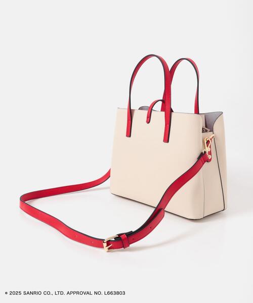 RODE SKO（ロデスコ）の「サンリオキャラクターズ チャーム付バッグ（ハンドバッグ・レディース・グレー/アイボリー/ピンク/イエロー・ONE）」の17枚目の写真