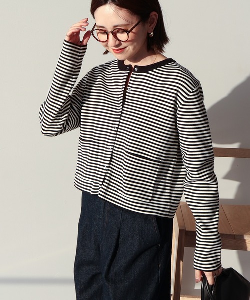 AMERICAN HOLIC（アメリカンホリック）の「バイパチリングドットニットカーディガン（カーディガン/ボレロ・レディース・杢グレー/アイボリー/ブラック/パープル/その他7・M/L）」の5枚目の写真