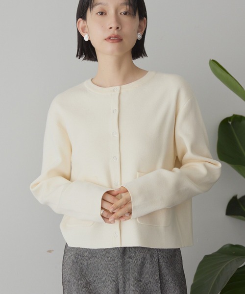 AMERICAN HOLIC（アメリカンホリック）の「バイパチリングドットニットカーディガン（カーディガン/ボレロ・レディース・杢グレー/アイボリー/ブラック/パープル/その他7・M/L）」の6枚目の写真