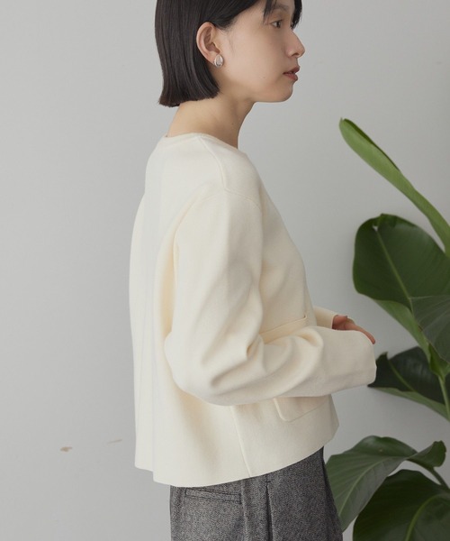 AMERICAN HOLIC（アメリカンホリック）の「バイパチリングドットニットカーディガン（カーディガン/ボレロ・レディース・杢グレー/アイボリー/ブラック/パープル/その他7・M/L）」の7枚目の写真