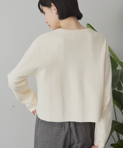 AMERICAN HOLIC（アメリカンホリック）の「バイパチリングドットニットカーディガン（カーディガン/ボレロ・レディース・杢グレー/アイボリー/ブラック/パープル/その他7・M/L）」の8枚目の写真