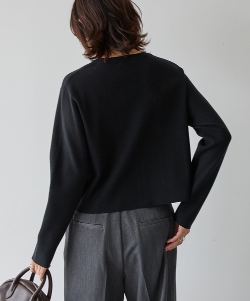 AMERICAN HOLIC（アメリカンホリック）の「バイパチリングドットニットカーディガン（カーディガン/ボレロ・レディース・杢グレー/アイボリー/ブラック/パープル/その他7・M/L）」の13枚目の写真