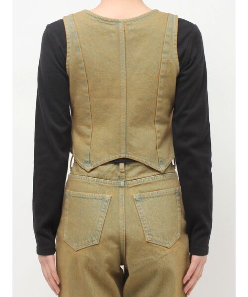 EVRIS(エヴリス)の「ヴィンテージライクデニムベスト【セットアップ着用可能】春服(テーラードジャケット・レディース・ベージュ/インディゴブルー・FREE)」の12枚目の写真